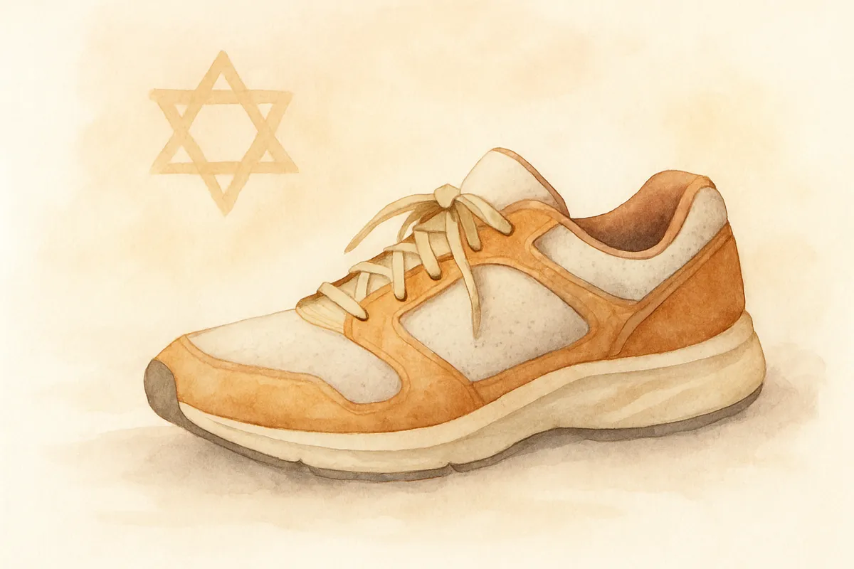 Can athletic shoes with some leather trim allowed to be worn on tisha b'av?
