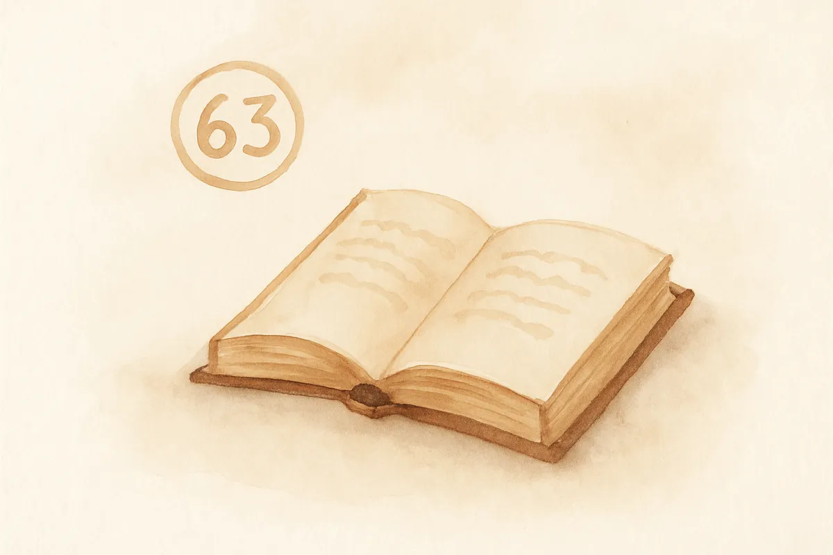 Does 63 have a numerical equivalent and meaning in Hebrew?